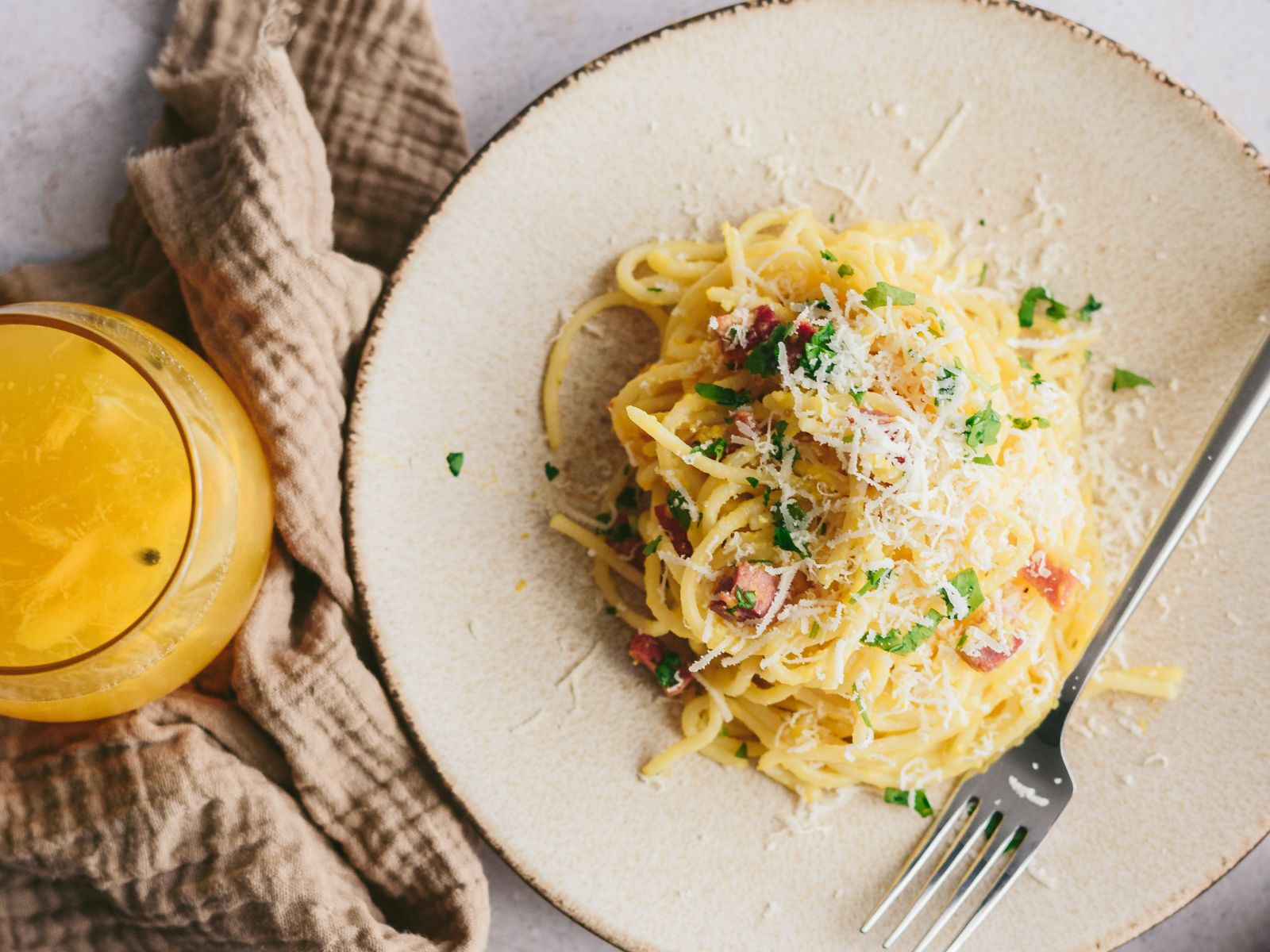 Esparguete à Carbonara